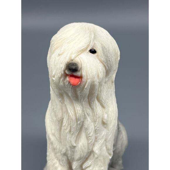 Vintage Made in Italy Seated Sheepdog Figuring Hand Painted Poodle Happy Doggie - Picture 3 of 11